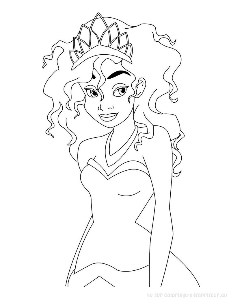 Dessin à colorier: Princesse (Personnages) #85425 - Coloriages à Imprimer Gratuits