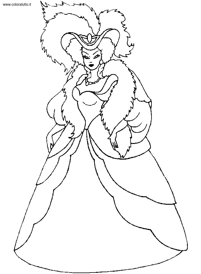 Dessin à colorier: Princesse (Personnages) #85430 - Coloriages à Imprimer Gratuits