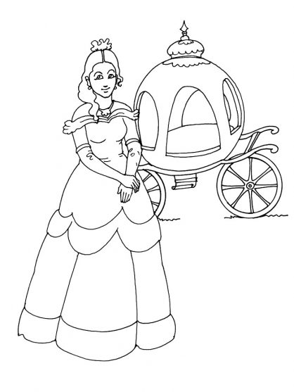 Dessin à colorier: Princesse (Personnages) #85475 - Coloriages à Imprimer Gratuits