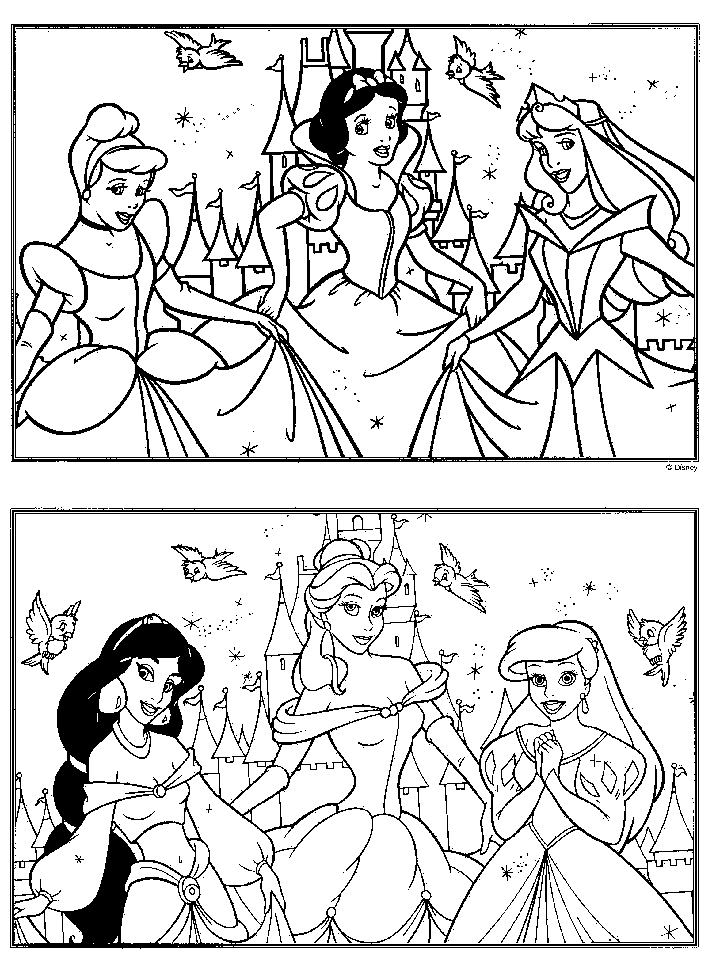 Dessin à colorier: Princesse (Personnages) #85476 - Coloriages à Imprimer Gratuits