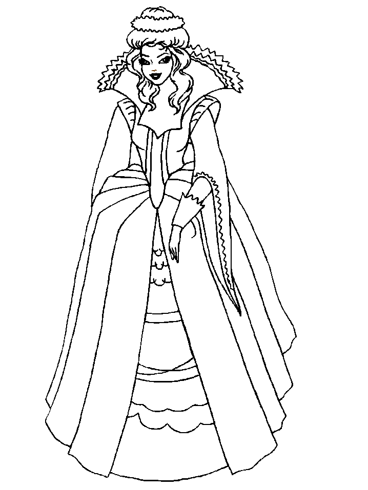 Dessin à colorier: Princesse (Personnages) #85500 - Coloriages à Imprimer Gratuits