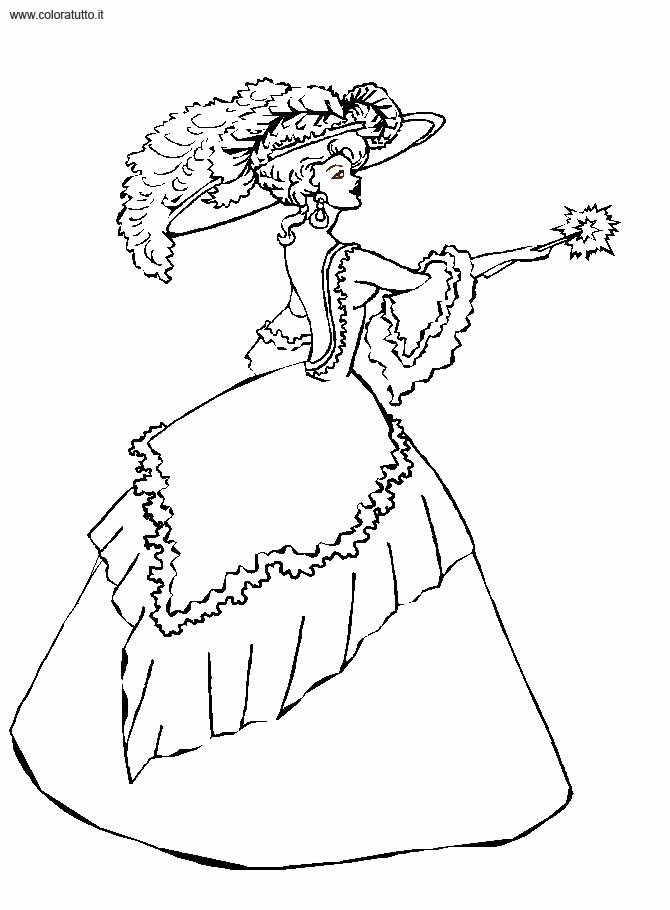 Dessin à colorier: Princesse (Personnages) #85517 - Coloriages à Imprimer Gratuits