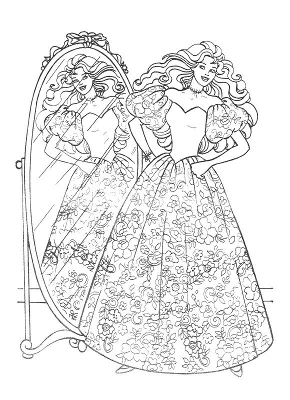 Dessin à colorier: Princesse (Personnages) #85523 - Coloriages à Imprimer Gratuits