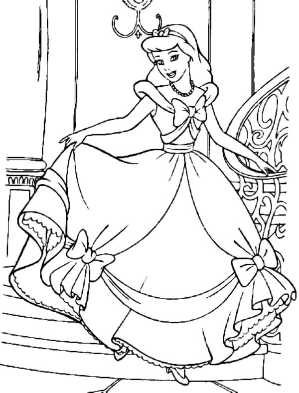 Dessin à colorier: Princesse (Personnages) #85531 - Coloriages à Imprimer Gratuits