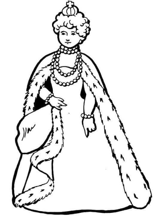 Coloriage gratuit Reine #203756 de la collection Personnages à imprimer