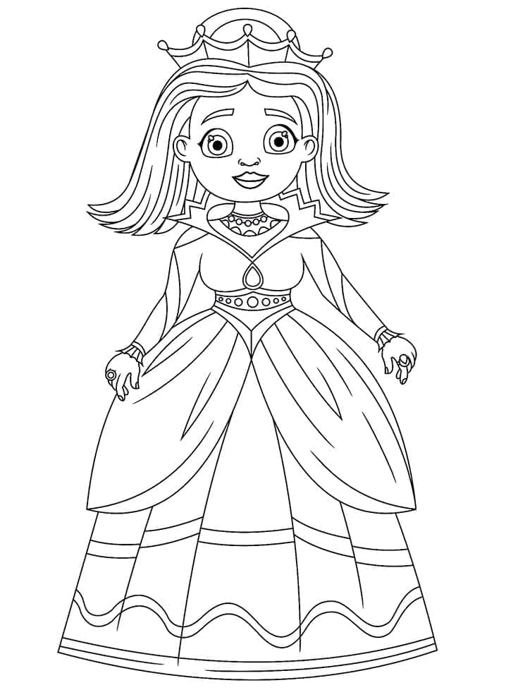 Coloriage gratuit Reine #203778 de la collection Personnages à imprimer