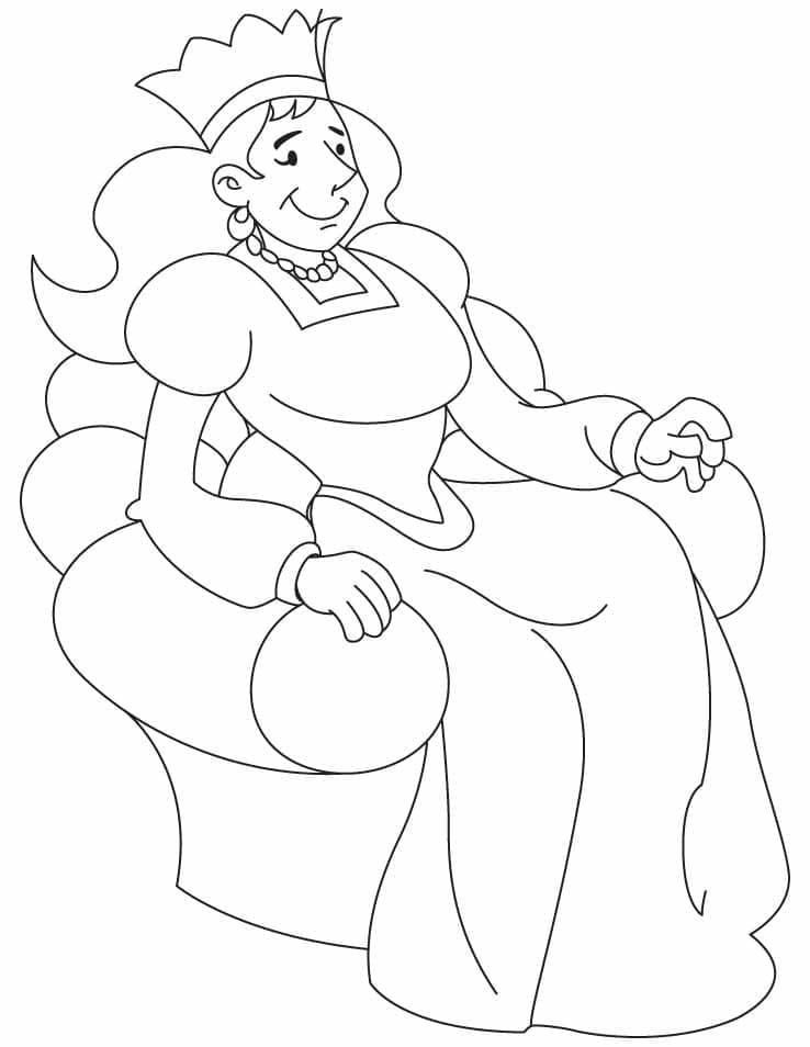 Coloriage gratuit Reine #203782 de la collection Personnages à imprimer Coloriage gratuit Reine #203782 de la collection Personnages à imprimer