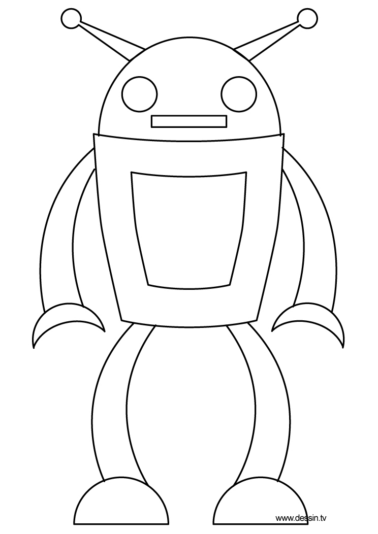 Dessin Robot #106571 (Personnages) à colorier – à imprimer