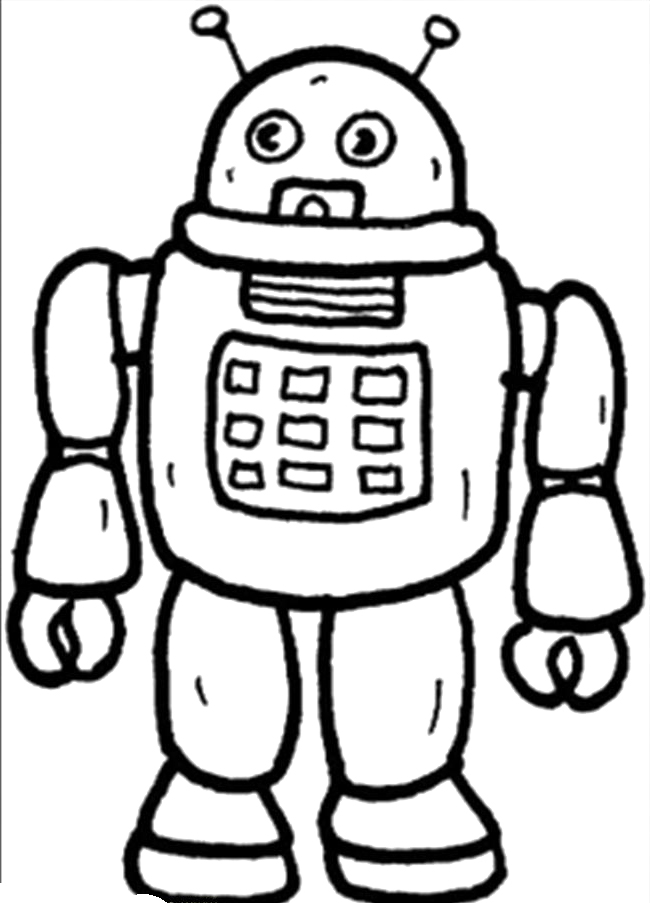 Dessin à colorier: Robot (Personnages) #106572 - Coloriages à Imprimer Gratuits