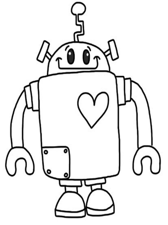Dessin à colorier: Robot (Personnages) #106573 - Coloriages à Imprimer Gratuits