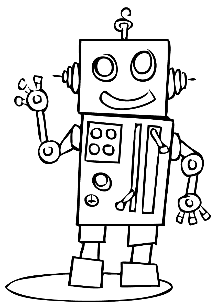 Dessin à colorier: Robot (Personnages) #106574 - Coloriages à Imprimer Gratuits