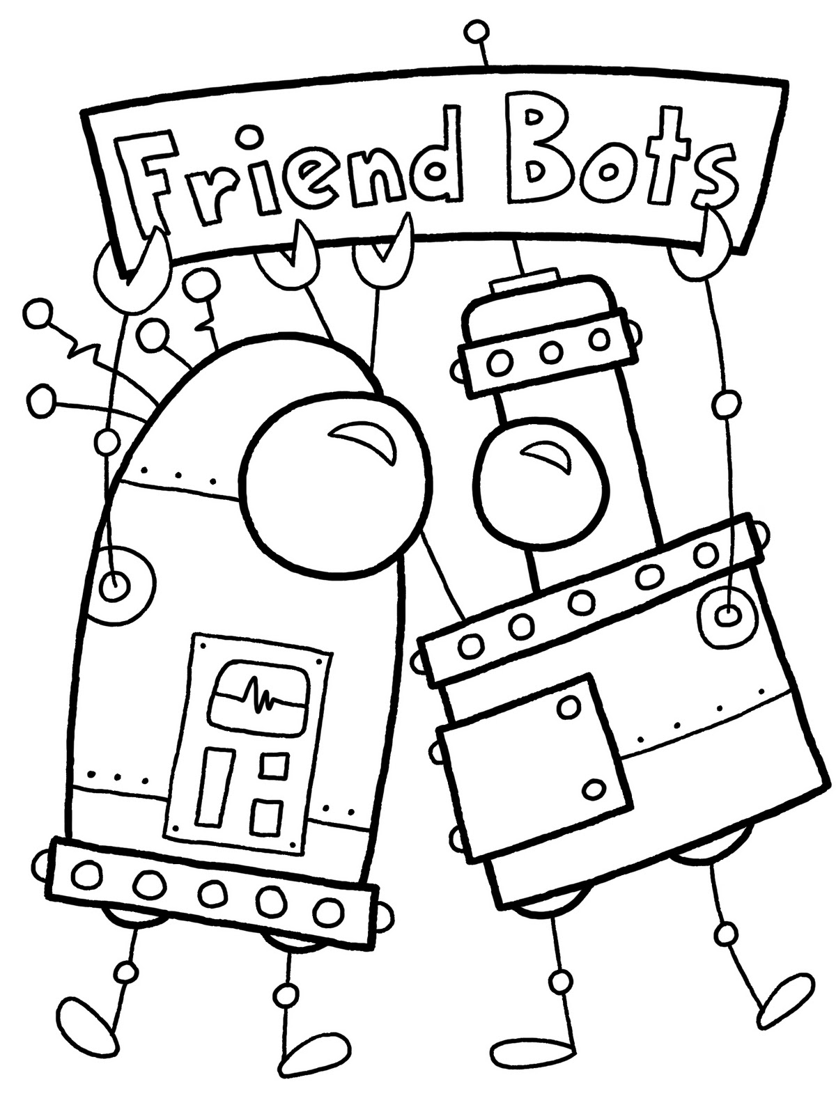 Dessin à colorier: Robot (Personnages) #106578 - Coloriages à Imprimer Gratuits