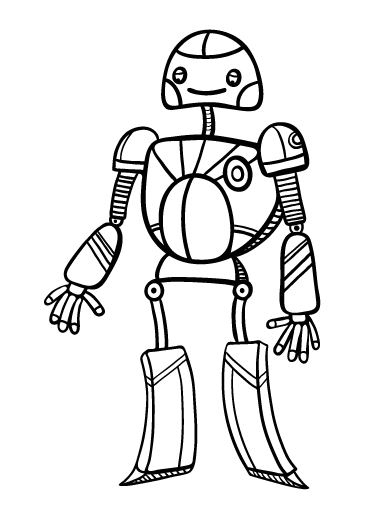 Dessin à colorier: Robot (Personnages) #106591 - Coloriages à Imprimer Gratuits