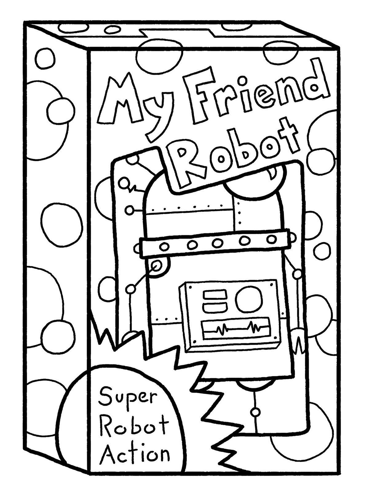 Dessin à colorier: Robot (Personnages) #106592 - Coloriages à Imprimer Gratuits
