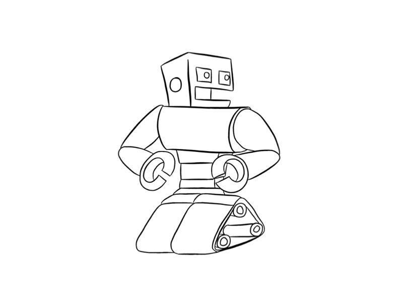 Dessin à colorier: Robot (Personnages) #106612 - Coloriages à Imprimer Gratuits