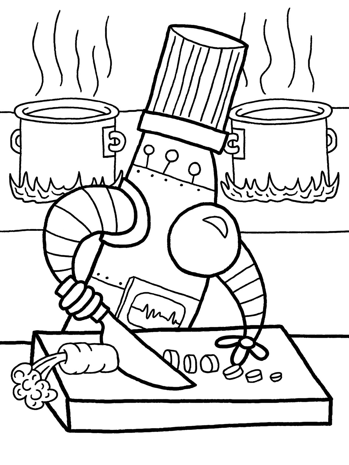 Dessin à colorier: Robot (Personnages) #106619 - Coloriages à Imprimer Gratuits