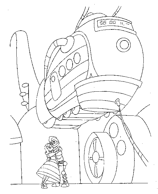 Dessin à colorier: Robot (Personnages) #106663 - Coloriages à Imprimer Gratuits