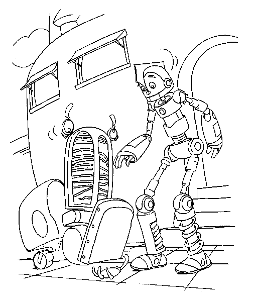 Dessin à colorier: Robot (Personnages) #106664 - Coloriages à Imprimer Gratuits