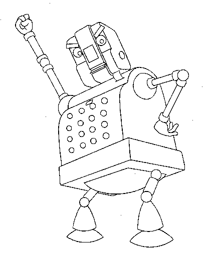 Dessin à colorier: Robot (Personnages) #106676 - Coloriages à Imprimer Gratuits