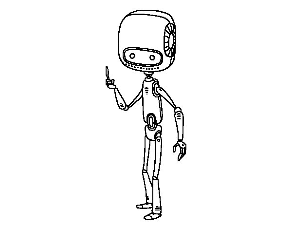 Dessin à colorier: Robot (Personnages) #106687 - Coloriages à Imprimer Gratuits