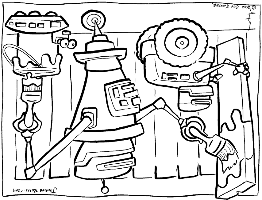 Dessin à colorier: Robot (Personnages) #106696 - Coloriages à Imprimer Gratuits