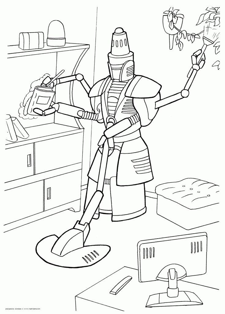 Dessin à colorier: Robot (Personnages) #106852 - Coloriages à Imprimer Gratuits