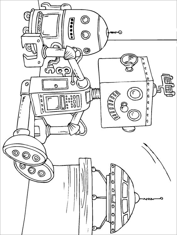 Dessin à colorier: Robot (Personnages) #106874 - Coloriages à Imprimer Gratuits