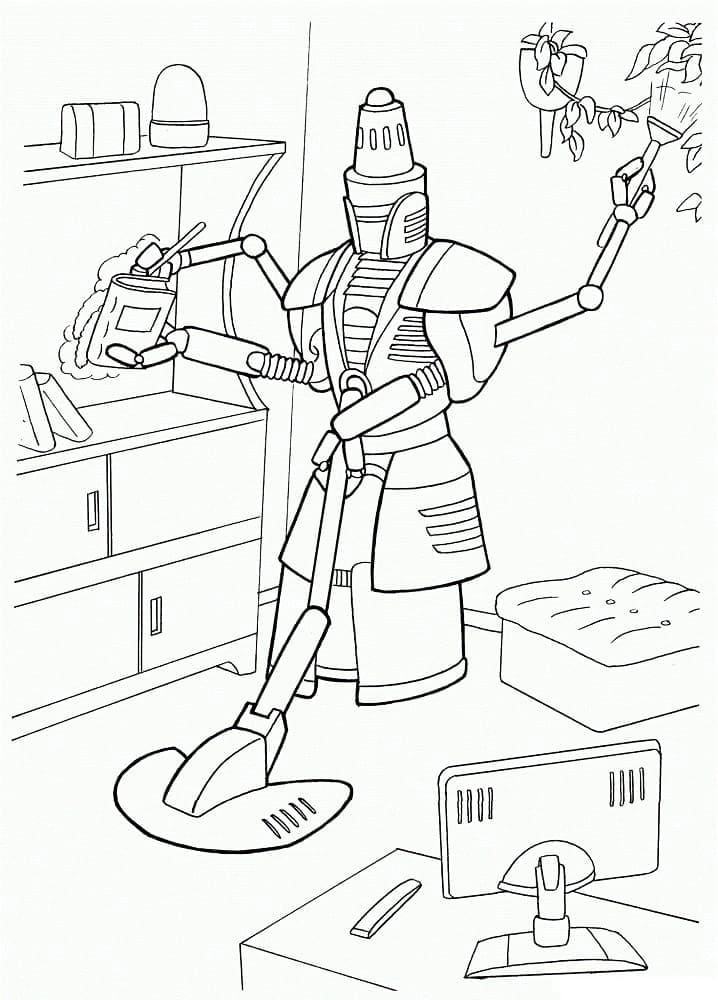 Coloriage gratuit Robot #178909 de la collection Personnages à imprimer