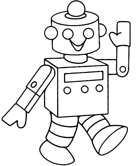 Joli coloriage Robot #178912 de la collection Personnages, prêt à imprimer pour petits et grands