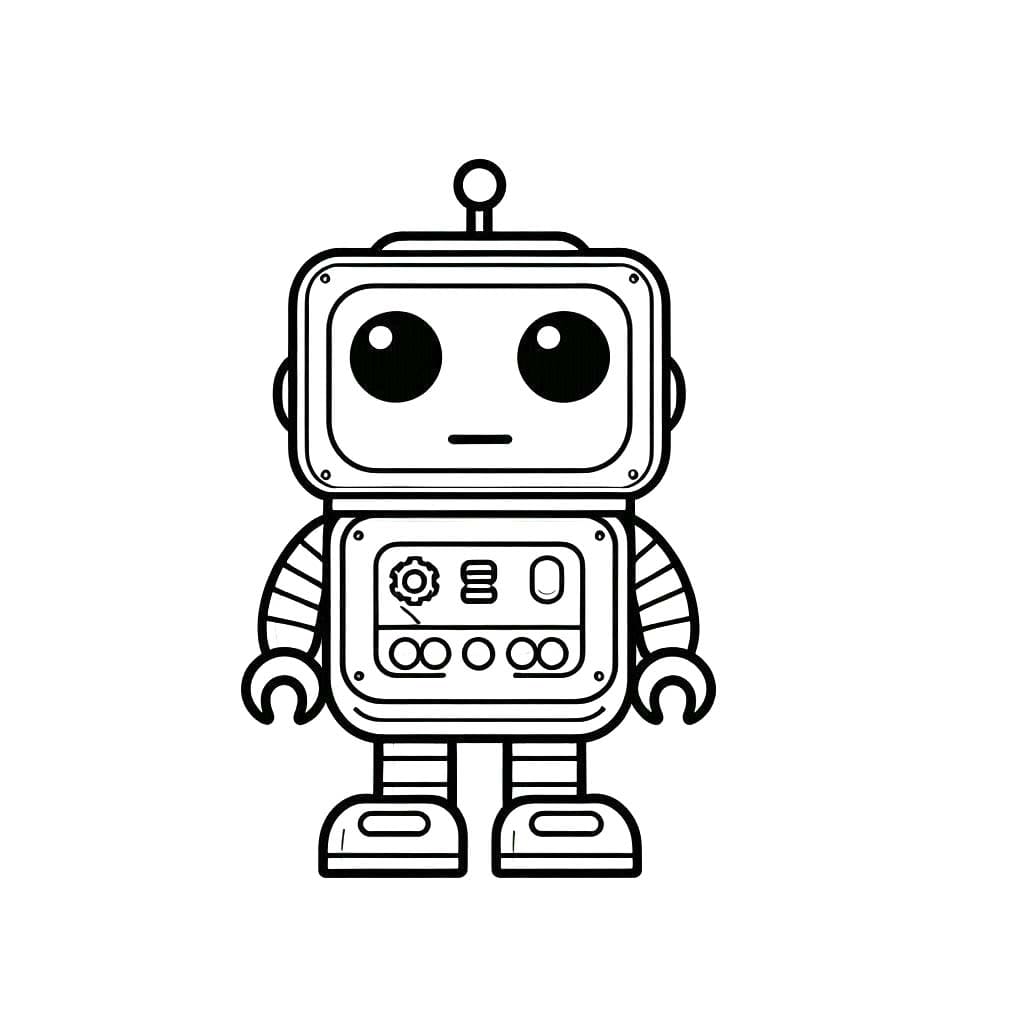 Coloriage gratuit Robot #219000 de la collection Personnages à imprimer