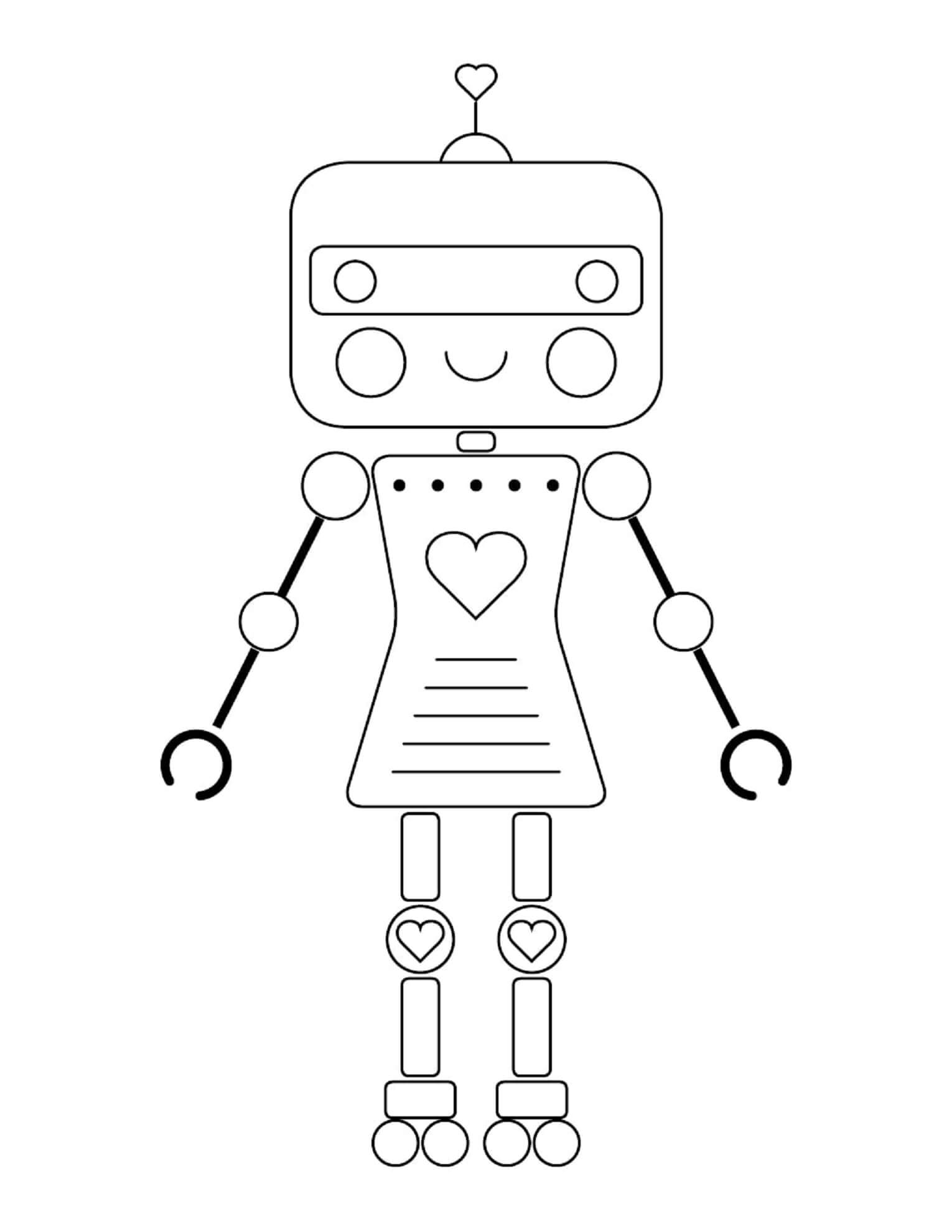 Coloriage gratuit Robot #219013 de la collection Personnages à imprimer