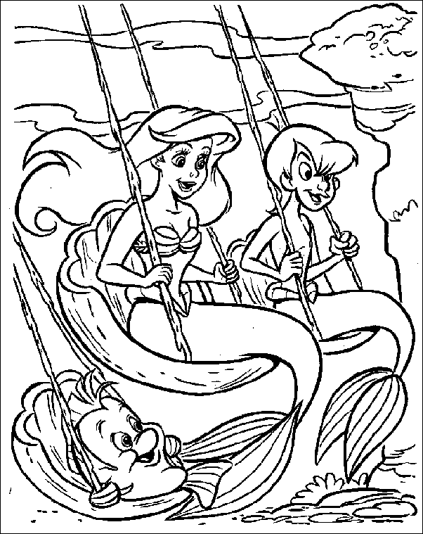 Dessin à colorier: Sirène (Personnages) #147227 - Coloriages à Imprimer Gratuits