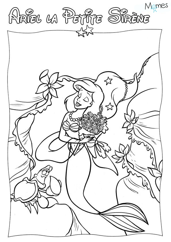 Dessin à colorier: Sirène (Personnages) #147301 - Coloriages à Imprimer Gratuits