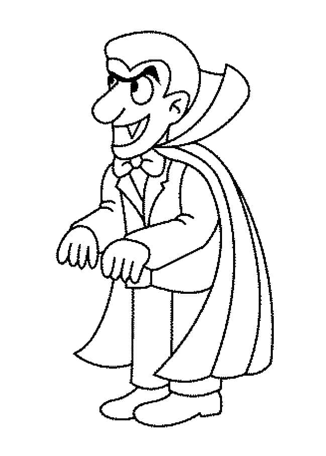 Illustration au trait Vampire #196103 de la collection Personnages à colorier gratuitement