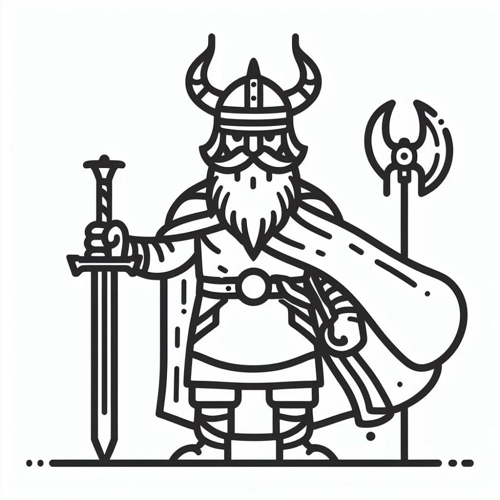 Coloriage gratuit Viking #212418 de la collection Personnages à imprimer