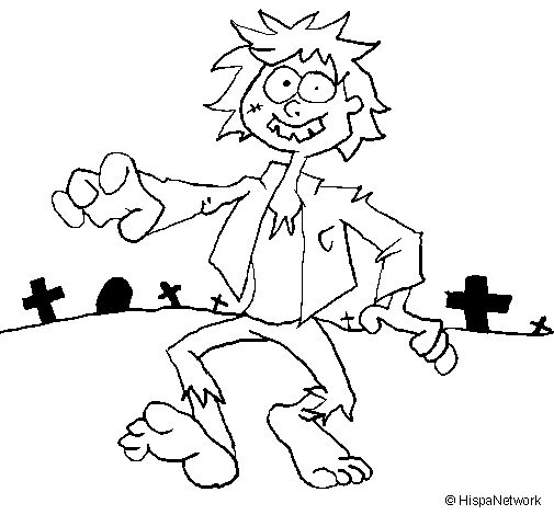 Dessin à colorier: Zombie (Personnages) #85610 - Coloriages à Imprimer Gratuits