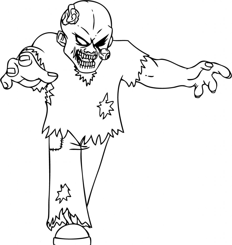 Dessin à colorier: Zombie (Personnages) #85809 - Coloriages à Imprimer Gratuits