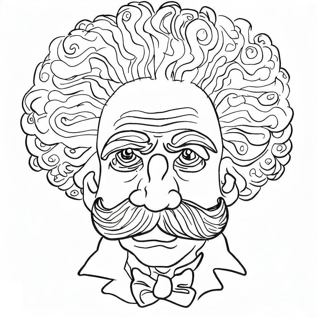 Coloriage gratuit Albert Einstein #190729 de la collection Personnes célèbres à imprimer