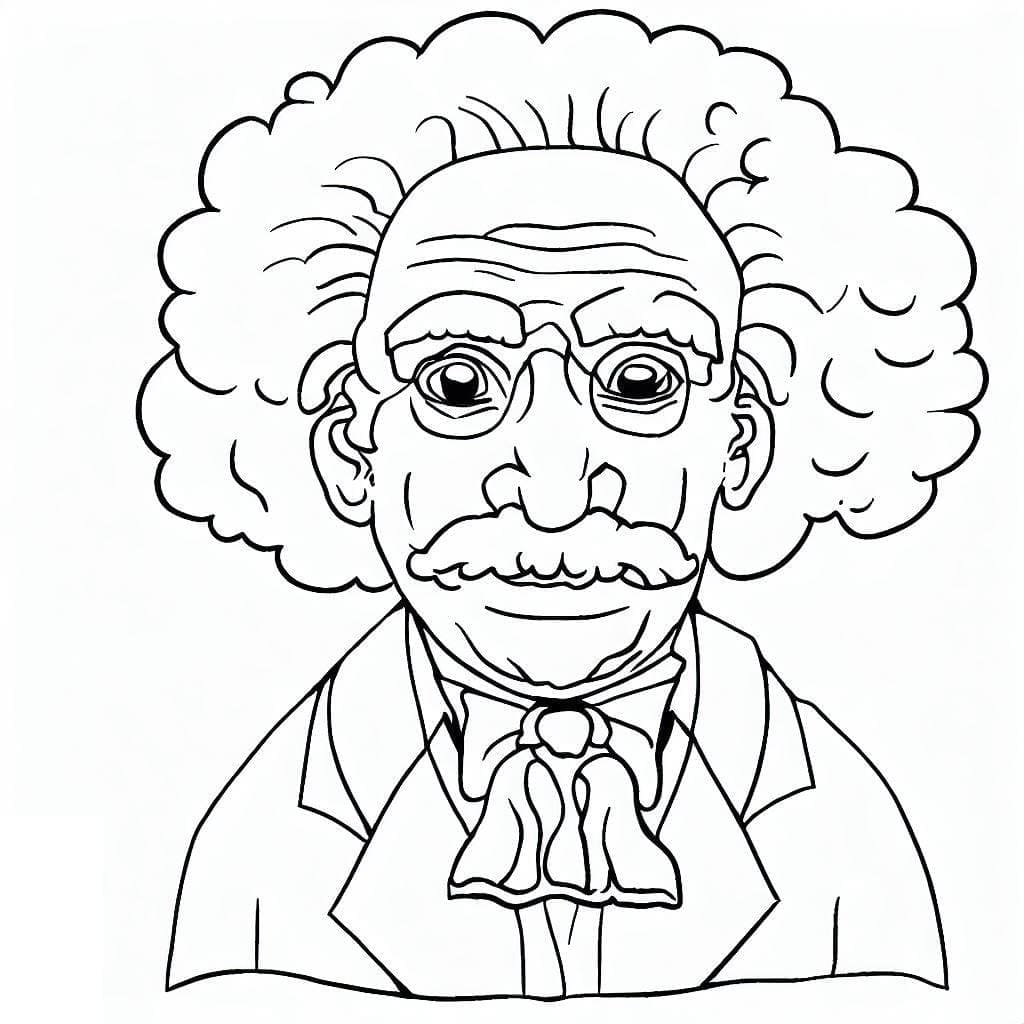 Coloriage gratuit Albert Einstein #190731 de la collection Personnes célèbres à imprimer