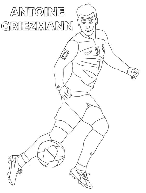 Dessin à colorier: Antoine Griezmann (Personnes célèbres) #188422 - Coloriages à Imprimer Gratuits