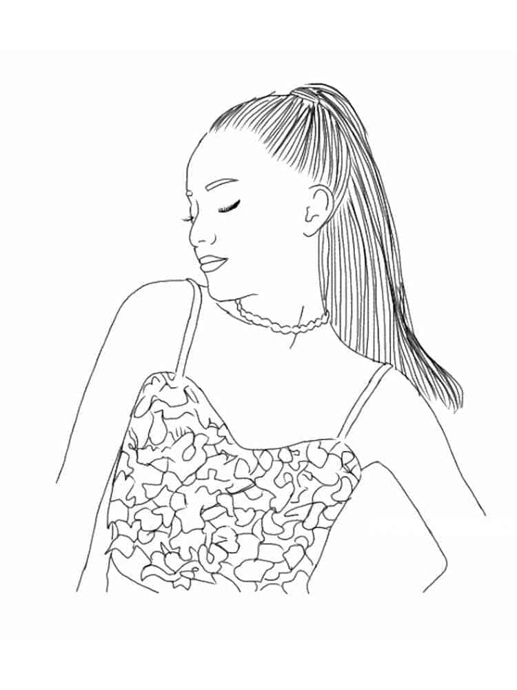 Dessin à colorier: Ariana Grande (Personnes célèbres) #214375 - Coloriages à Imprimer Gratuits