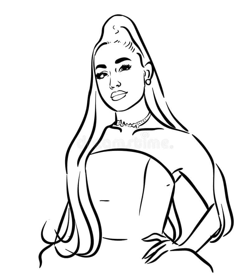 Coloriage gratuit Ariana Grande #214378 de la collection Personnes célèbres à imprimer