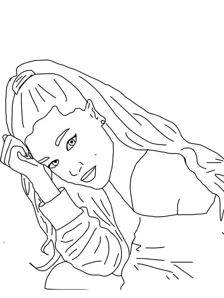 Illustration au trait Ariana Grande #214395 de la collection Personnes célèbres à colorier gratuitement