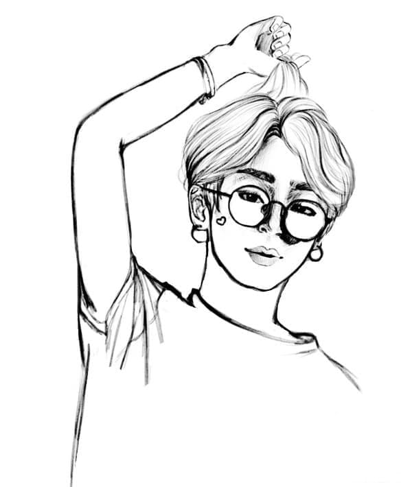 Coloriage gratuit pour enfants et adultes BTS #202353, collection Personnes célèbres