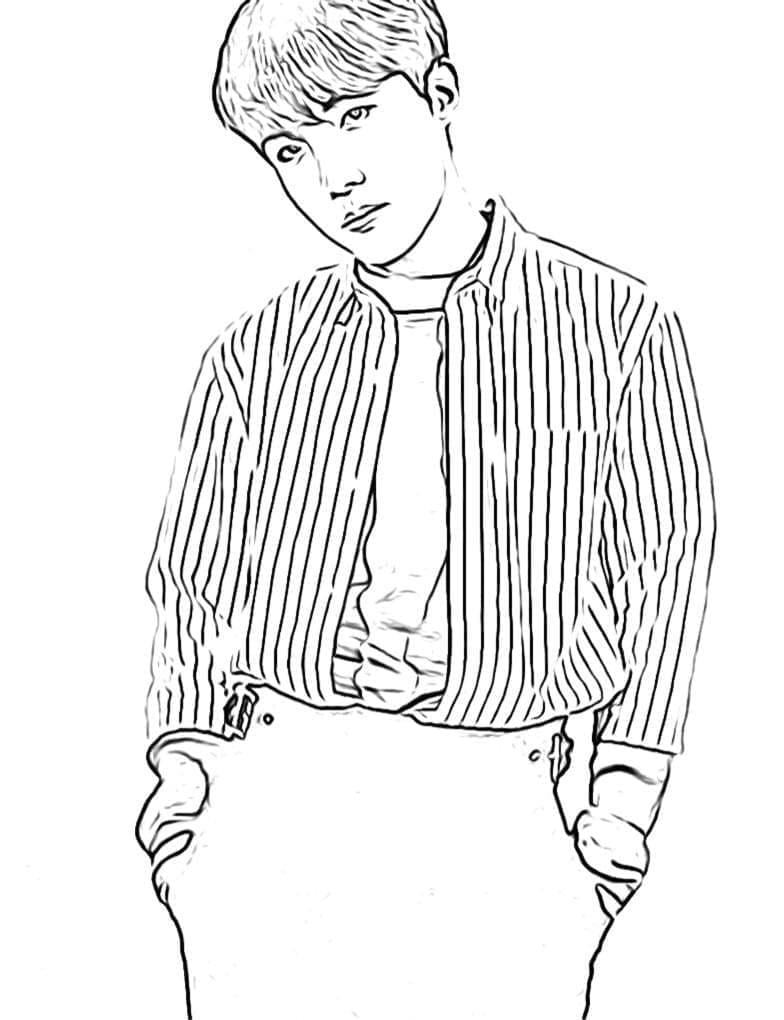 Dessin BTS #202380 à colorier de la série Personnes célèbres, gratuit à télécharger et imprimer