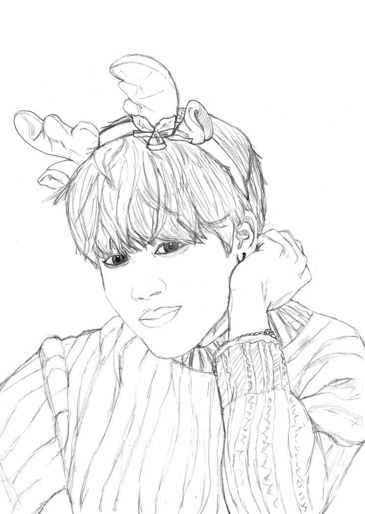 Illustration au trait BTS #202383 de la collection Personnes célèbres à colorier gratuitement