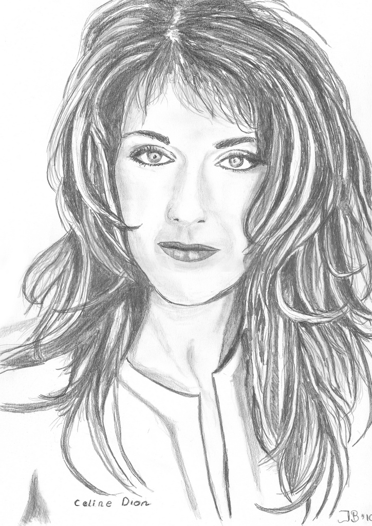 Coloriage imprimable Céline Dion #122853 de la collection Personnes célèbres à colorier aux crayons
