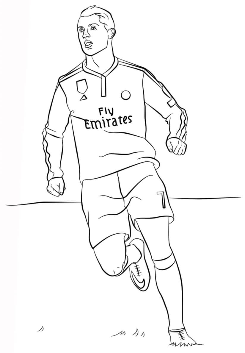 Coloriage gratuit Cristiano Ronaldo #173866 de la collection Personnes célèbres à imprimer
