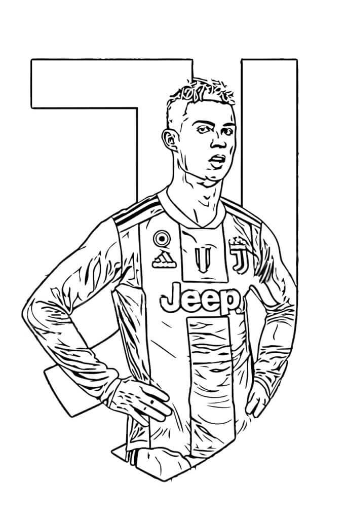Dessin à colorier Cristiano Ronaldo #173874 issu de la collection Personnes célèbres, prêt à imprimer