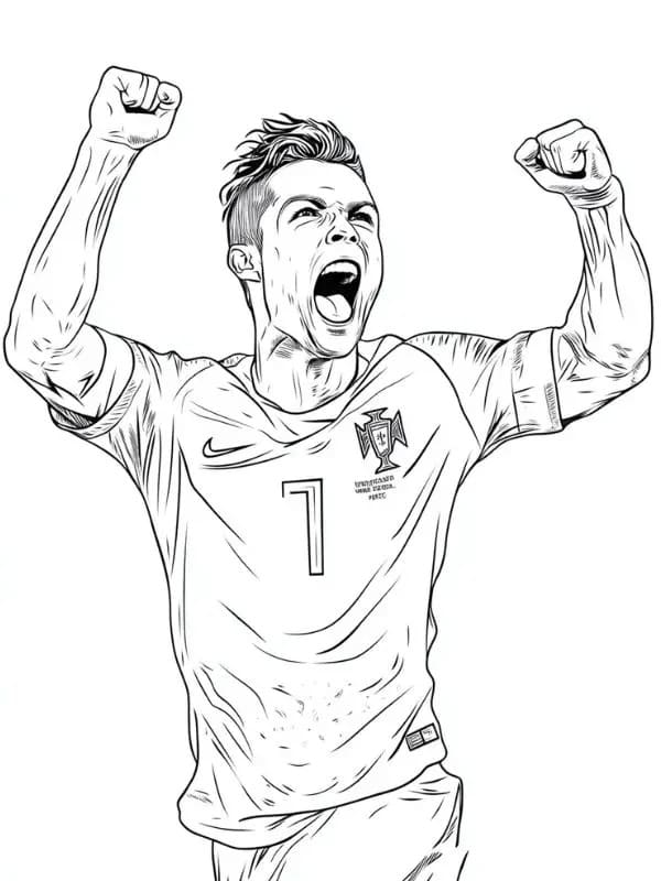 Dessin à colorier: Cristiano Ronaldo (Personnes célèbres) #217375 - Coloriages à Imprimer Gratuits